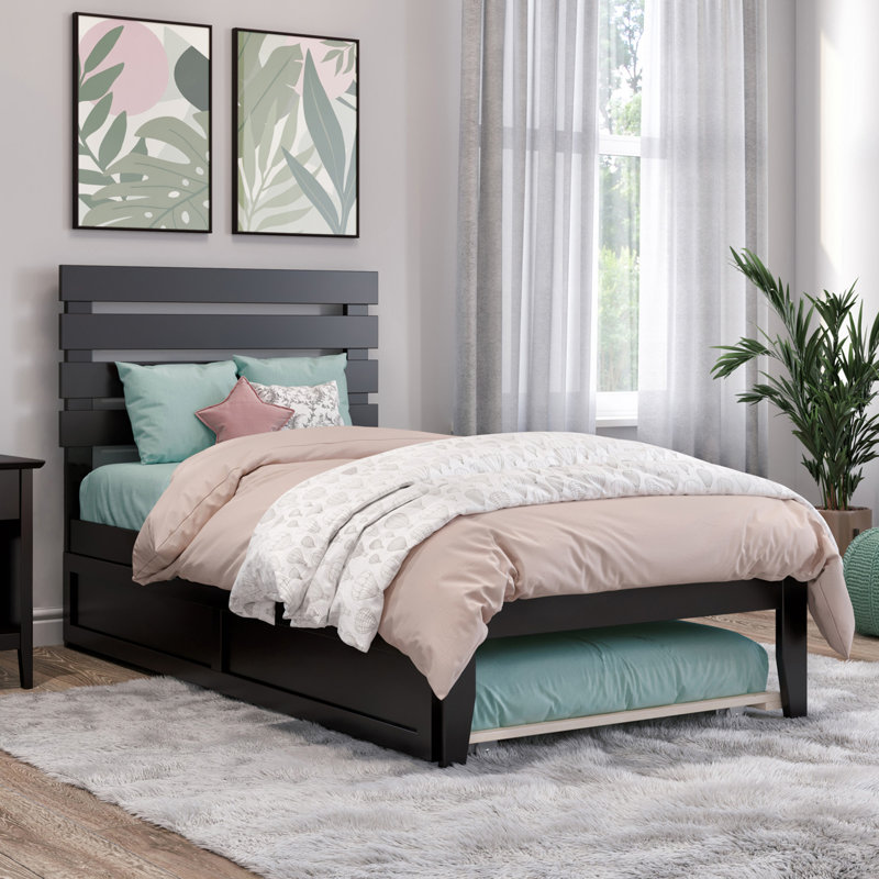 Bronson Slat Bed, Extra-long Twin, Espresso