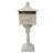 Aluminum Post Mounted Post box with Magnetic Closure and with Newspaper Compartment-50562769