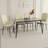 Set Of 4 Modern Pu Leather Dining Chairs With Black Metal Legs And Upholstery-534018401