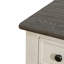 Table de bout de salon en MDF gris foncé et tiroir en chêne blanc