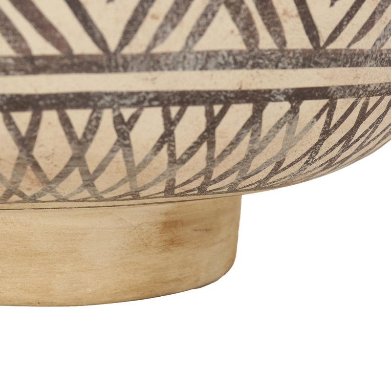 Silas Terracotta Abstract Decorative Bowl