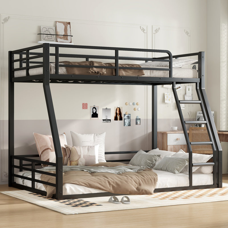 Metal Bunk Bed Quiet Design, Noise Reduced, Twin Over Full