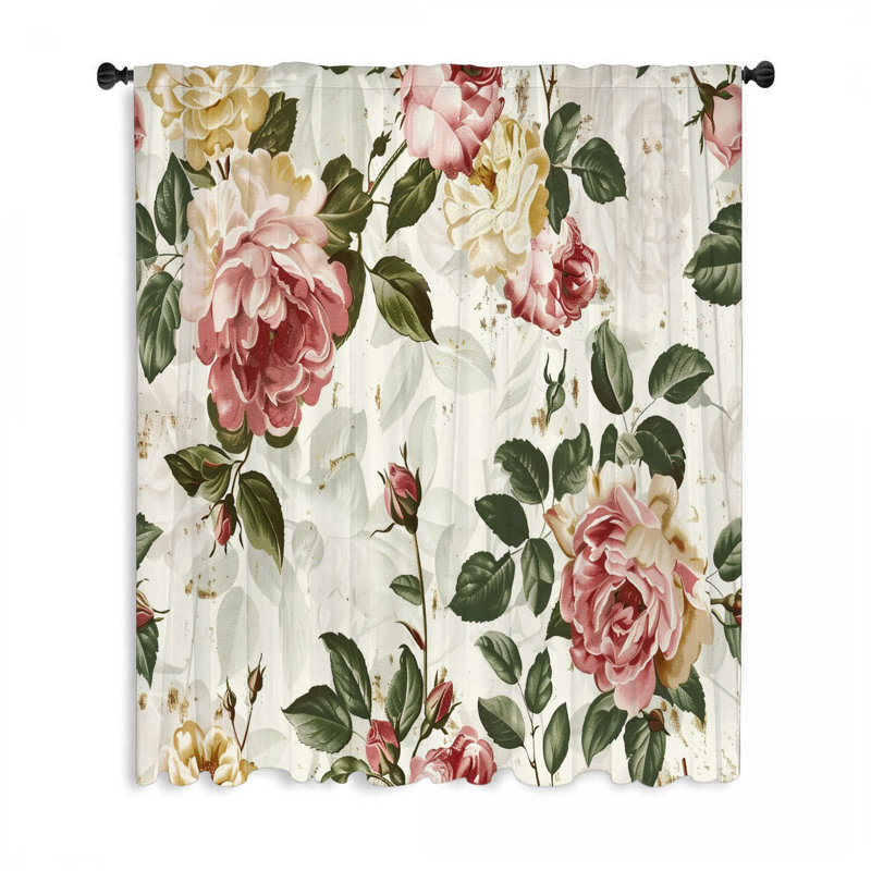 Rideau transparent en polyester Nobia, L 50 po x L 96 po