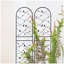 Ensemble de 2 treillis de jardin en métal 71 po x 19,7 po antirouille pour plantes grimpantes pour l'extérieur-294427865