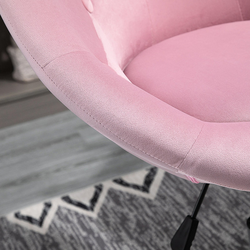 Élégant siège de salon - rose, rond, hauteur réglable du tabouret en métal rose, cadre pour la maison