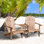 Chaise Adirondack en bois massif avec table Mckelvy