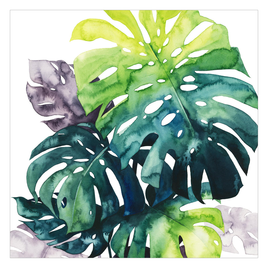 Exotic Foliage Monstera 1.92m x 1.92m Textured Matt Peel & Stick Wall Mural