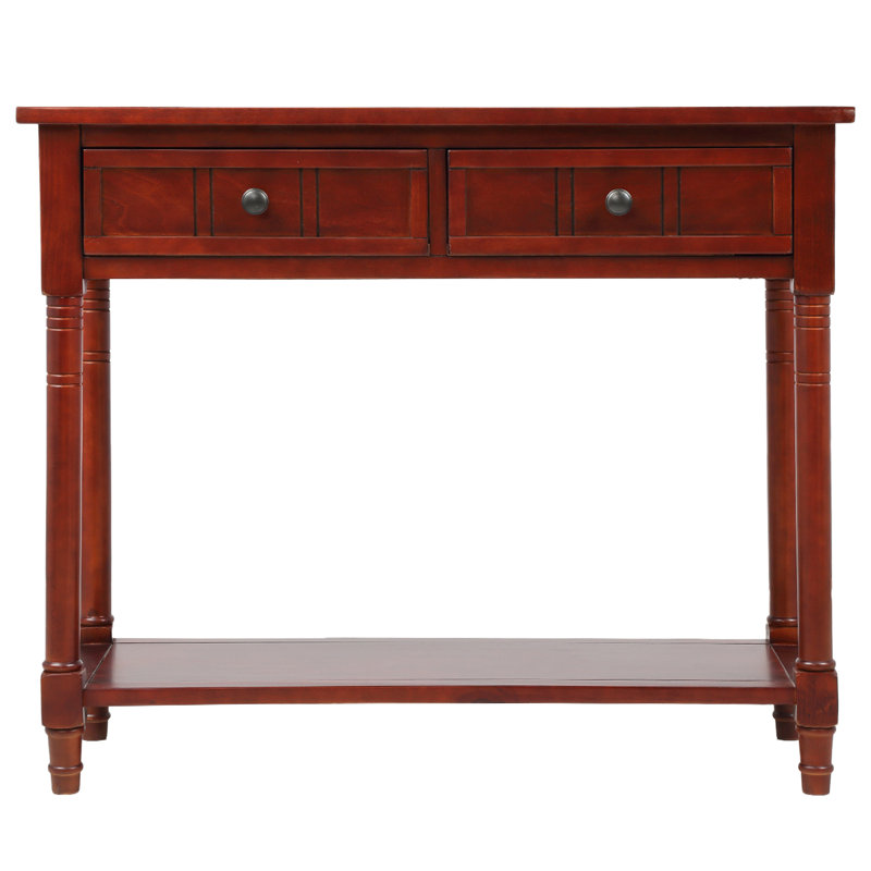 Gattilier 35.43'' Console Table, 29.9" H x 35.43" W x 13.8" D, Walnut