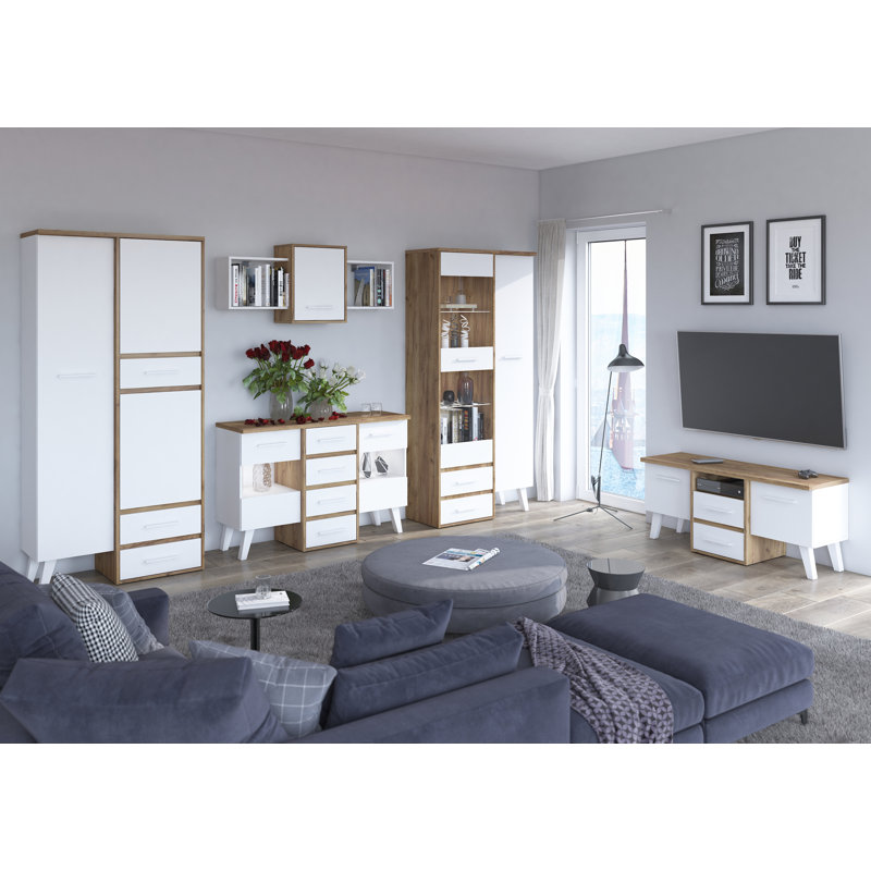 Prine 2 Door Manufactured Wood Wardrobe, Gold