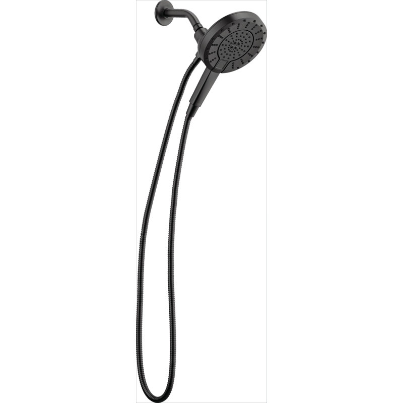 5-Setting In2ition 2-in-1 Dual Shower Head with Handheld High Pressure ProClean Spray 2.5 GPM Matte Black, Matte Black