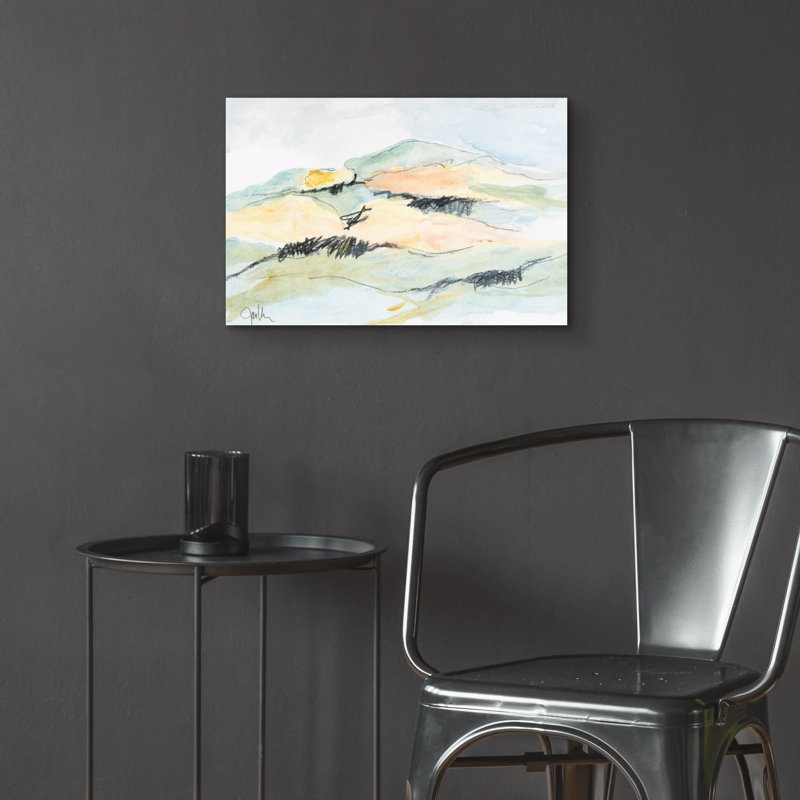 «Mt. Art mural en verre Diablo n ° 1 par Jan Weiss, H 16 po x l 24 po x P 0,2 po
