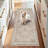 Washable Hallway Rug - Soft Kitchen Rugs Vintage Water Resistant Entryway Rug Ultra Thin Farmhouse Living Room Bedroom Carpet Non Slip Indoor Floor Mat for Bathroom Laundry (Beige)-1465429372