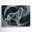 Chiens, art mural bleu sur toile Elkhound-504766394