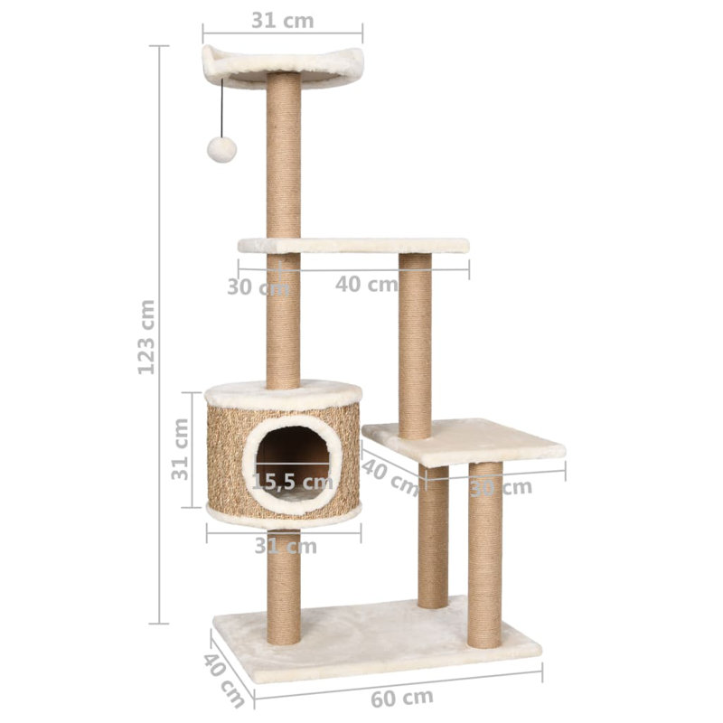 Wenlock 123cm H Cat Tree
