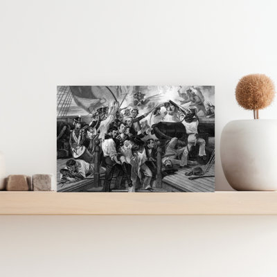 1810S August 1813 Death Of Captain Lawrence Naval Battle War Of 1812 Last Words Don't Give Up The Ship Classic Retro Vintage Wall Art