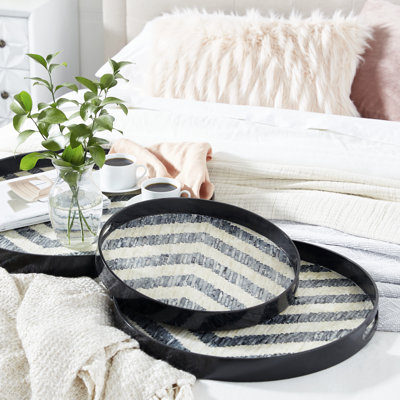Bok Mother Of Pearl Tray - Set of 3