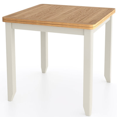 Aveigha 85 cm Extendable Pine and Oak Square Dining Table