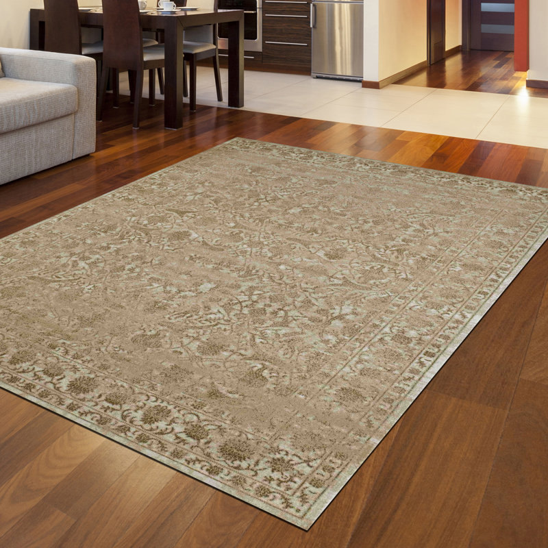 Tapis blanc os Pembroke Pines, Rectangle 5 pi 3 po x 7 pi 3 po