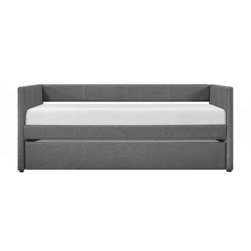 1Pc Daybed With Trundle, Dark Gray