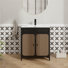 Meuble-lavabo sur pied simple 30 po avec comptoir en bois manufacturé avec lavabo et robinet