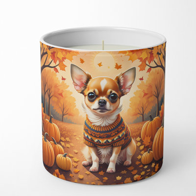 Pumpkin Spice Scented Tumbler Candle with Ceramic Holder