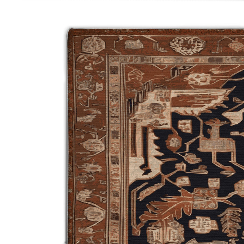 Turkish Brown Indoor and Outdoor Area Rug, Rectangle 2' x 3'