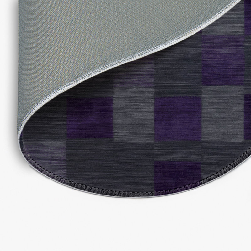 Tapis intérieur / extérieur mauve à carreaux