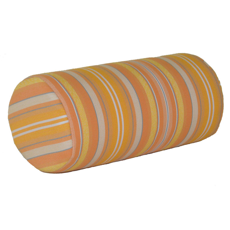 Housse et insert de traversin d'extérieur Sundown, H 7 po x l 18 po, Rayure orange
