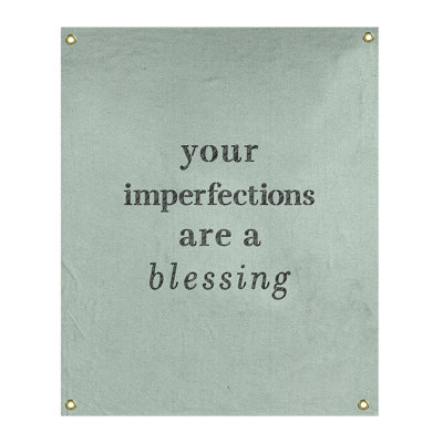 Tapisserie citation d’imperfections écrites en polyester