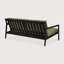 Jack outdoor sofa - teak - Burgundy fabric - 2 seater-1630594816-1630594303