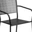 Fauteuil de patio intérieur / extérieur en acier à dossier carré Oia-22948753
