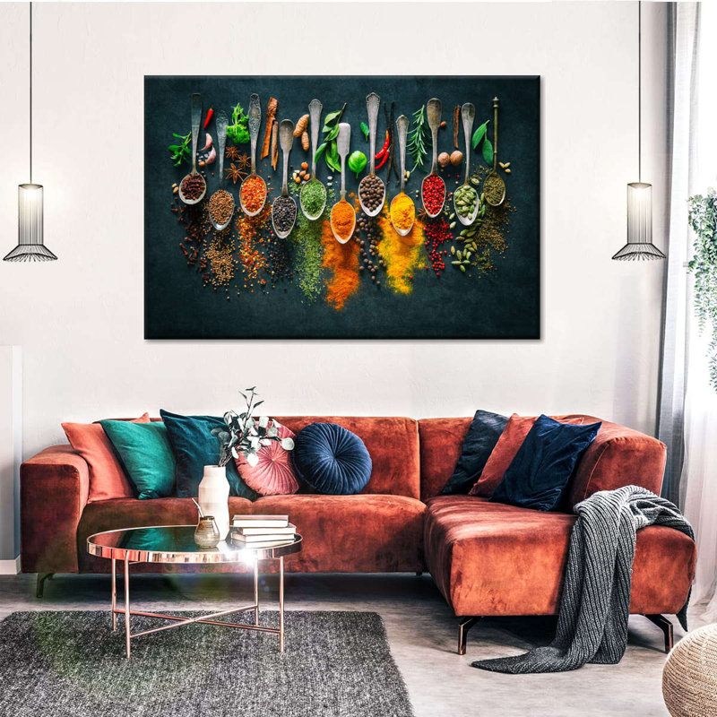 Spoons And Spices Canvas Print, 26" H x 39" W x 1.25" D