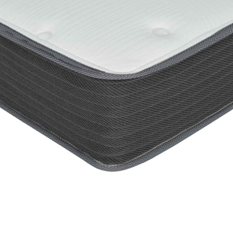 8" Queen Size Soft Euro Top Gel Memory Foam Hybrid Mattress - White/Gray, Boxed for Plush Comfort