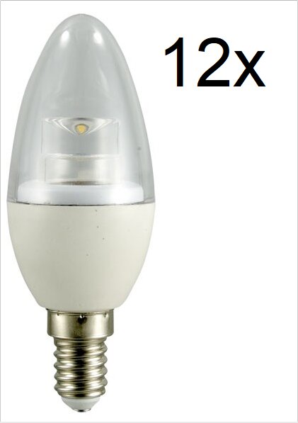 12-tlg. LED-Set 6W E14 Saxon