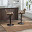 Ensemble de 2 tabourets de bar pivotants réglables à hauteur de comptoir avec repose-pieds pour la cuisine, 2 pièces / ensemble