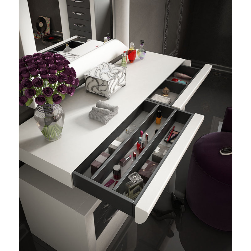 Kirkwood Vanity, White/Dark Gray Matte