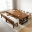 Bureau de direction rectangulaire en bois massif avec tiroirs Walnut-2145386526