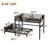Metal Full XL Over Full XL Bunk Bed with Loft Conversion - Separable Into Loft and Single Bed, Raised Rail Guard-404145902-404145889