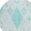Tapis 8 pi bleu turquoise et ivoire lavable pour l'intérieur marocain