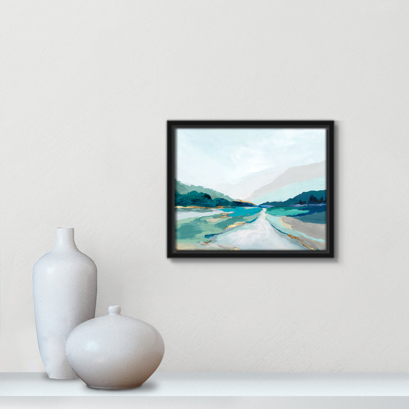 Hope Creek - Blue Version Print par Isabelle Z, H 9,5 po x l 11,5 po, Noir