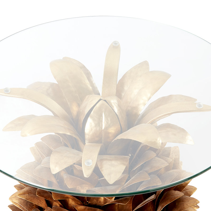 Pineapple Glass End Table