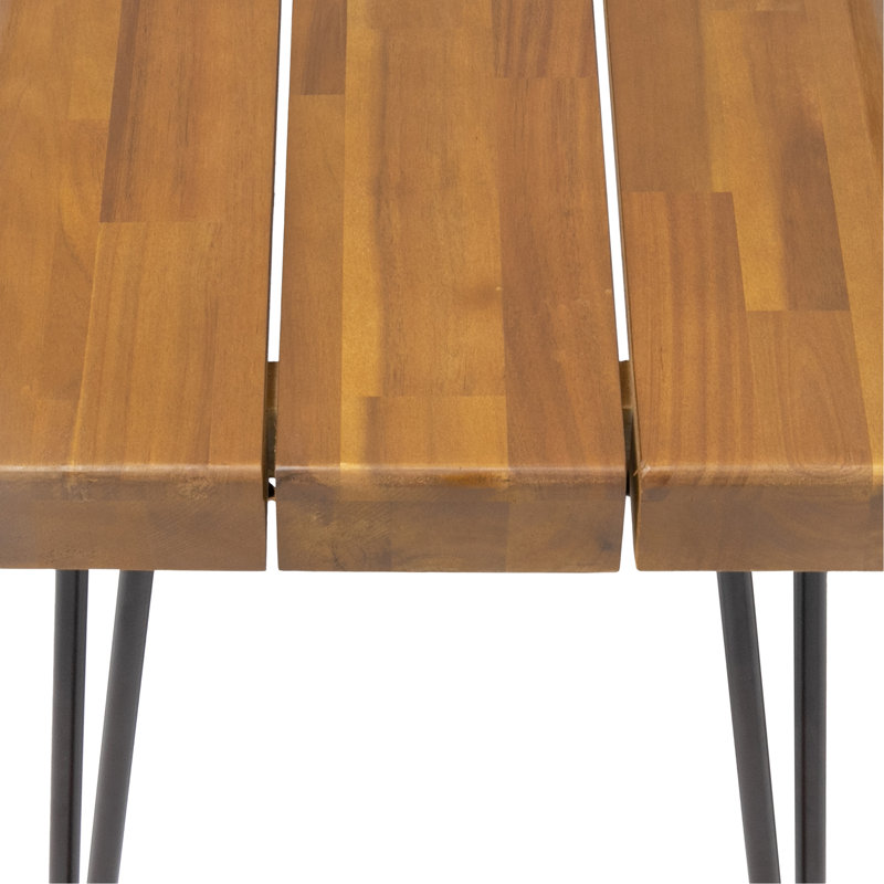 BANC INDUSTRIEL EN BOIS ET MÉTAL RECTANGULAIRE