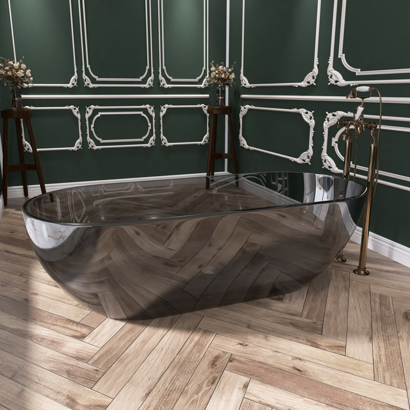 69'' x 29.5'' Freestanding Soaking Solid Surface Bathtub