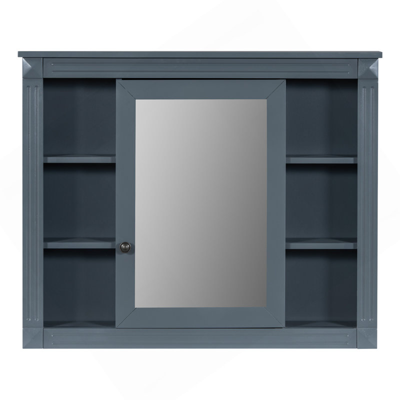 Meuble-lavabo de 36 po avec lavabo supérieur, armoire à miroir, armoire de rangement moderne avec 2 portes à fermeture douce et 2 tiroirs, meuble-lavabo simple