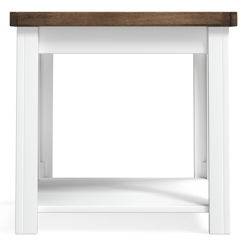 Table d'appoint 24 po sans assemblage, jasmin blanchi, peuplier, placages, aulne noueux, décor décoratif nautique pour le bureau requis et couloir de table