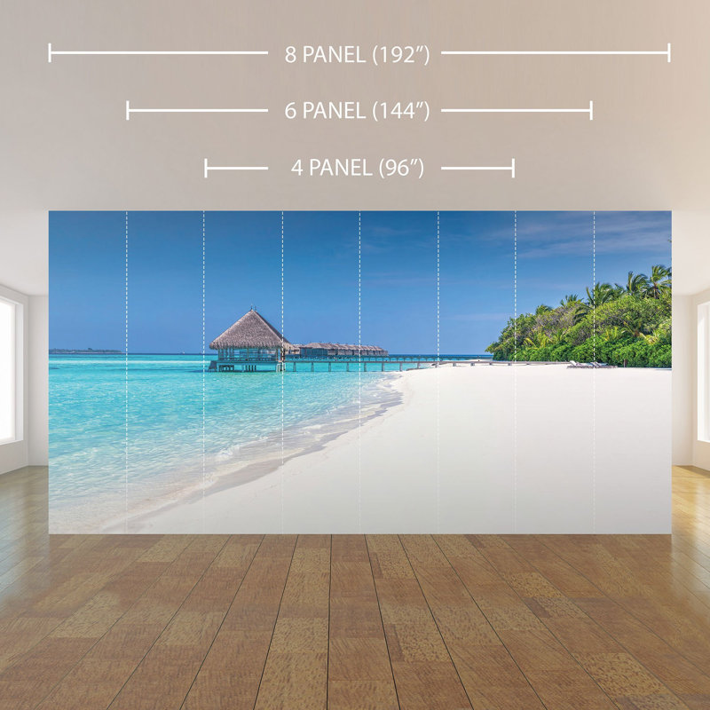 Panneau de papier peint Iohanna Beach, L 100,08 po x l 96 po