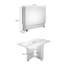 Entièrement déplié, table pliable blanche de 51,18 pouces, convenant à une petite table familiale ou à une table de présentation, pratique, simple et longue, simple et légère