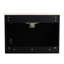 Meuble-lavabo noir avec lavabo en céramique et base en contreplaqué - armoire murale flottante à fermeture en douceur 24 po. Moderne pour l'espace
