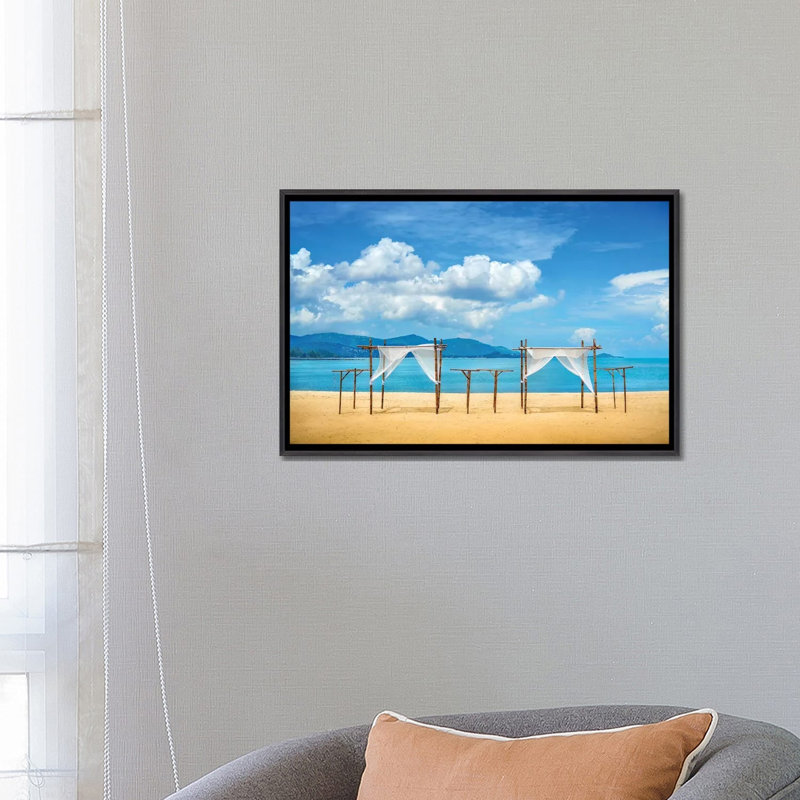 «Just Breathe and Relax» par Ben Heine - reproduction de photo, H 18 po x l 26 po x P 1,5 po, Toile avec cadre noir patiné
