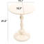 Table de chevet ronde en métal avec tiroir - Table d'appoint de rangement supplémentaire de style vintage, fini noir mat, design élégant